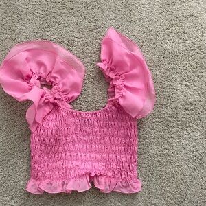 Pink tank top with fun straps